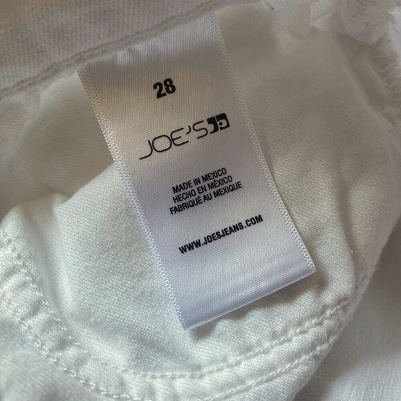 Joe's Jeans - White High Rise Ankle Skinny Raw Hem Jeans - Size 28 - Picture 6 of 8